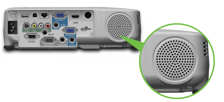 توضیحی در مورد بلندگوهای داخلی ویدئو پروژکتور