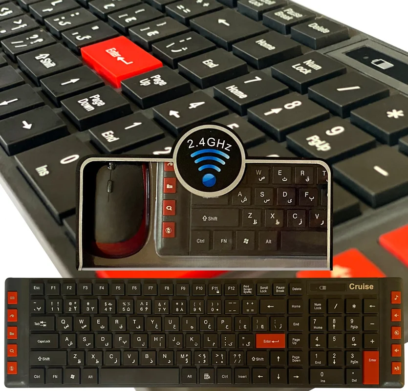 کیبورد و ماوس بیسیم مدل KB-M1